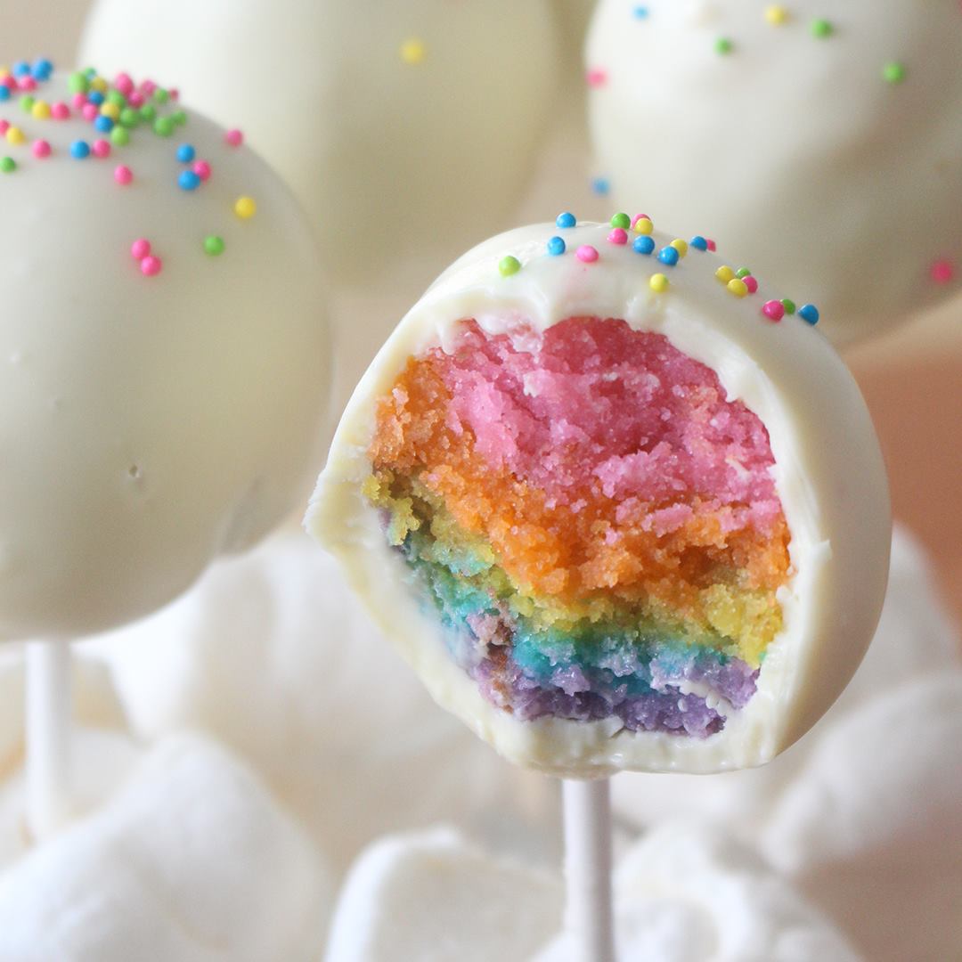 Surprise Rainbow Cake Pops - Cooking TV Recipes