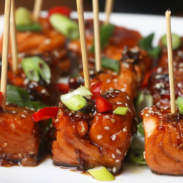 Teriyaki Salmon Bites - Cooking TV Recipes