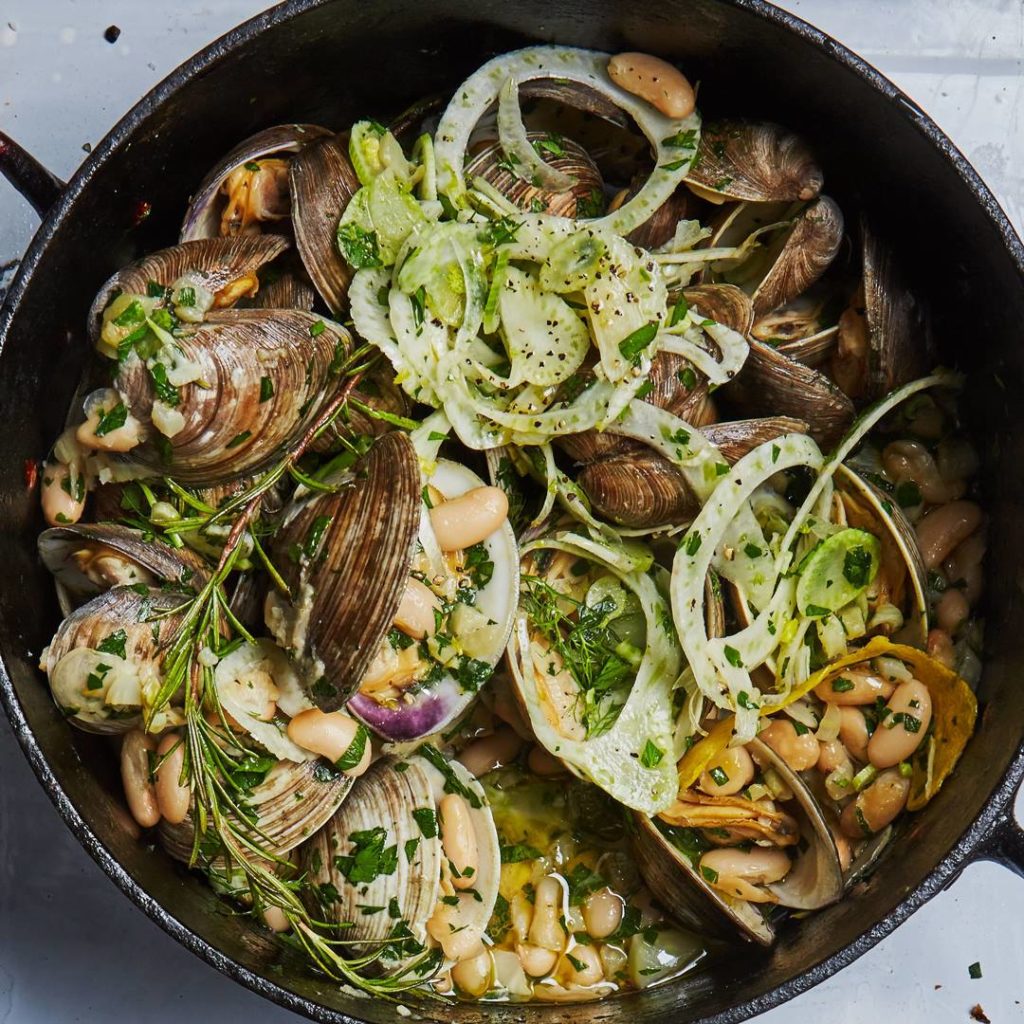 Clams in White Bean Sauce Cooking TV Recipes