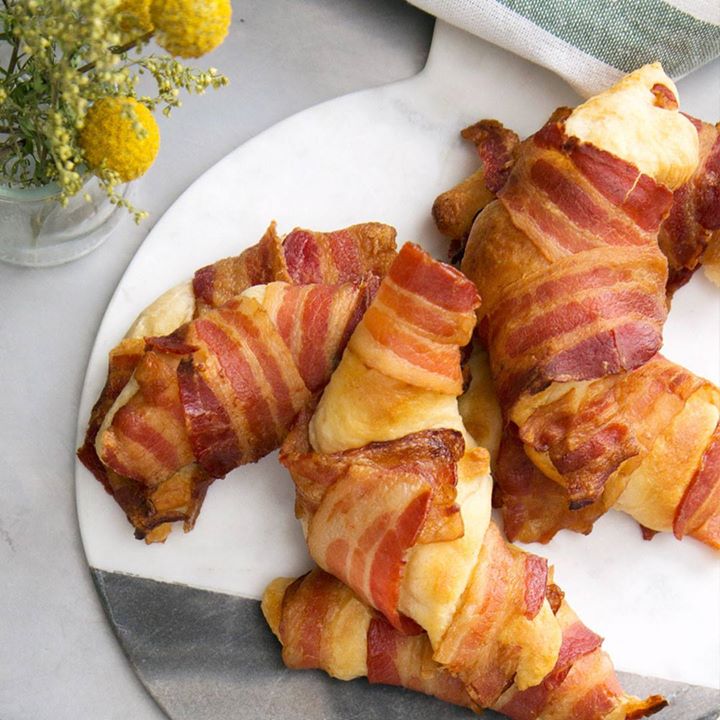 Bacon-Wrapped Breakfast Croissant - Cooking TV Recipes