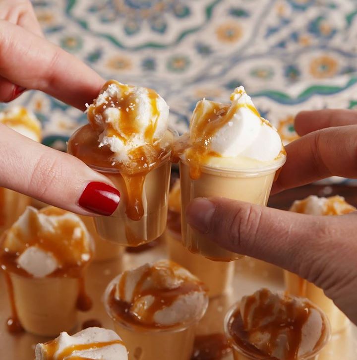 Salted Caramel Pudding Shots Cooking Tv Recipes 