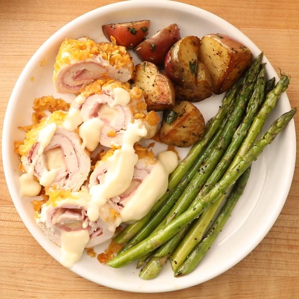 Cordon Bleu Chicken Rolls - Cooking TV Recipes.