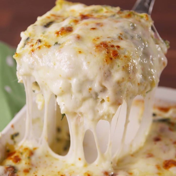 Chicken Spinach Artichoke Lasagna - Cooking TV Recipes