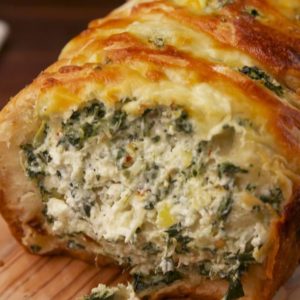 Spinach Artichoke Pull-Apart Bread - Cooking TV Recipes