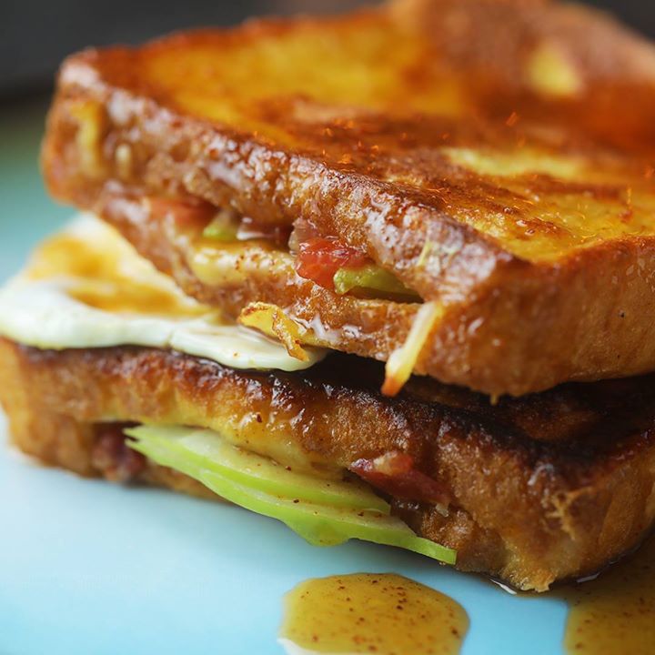 Stuffed French Toast Breakfast Sandwich Cooking TV Recipes