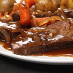 Slow Cooker Balsamic Glazed Roast Beef Cooking Tv Recipes