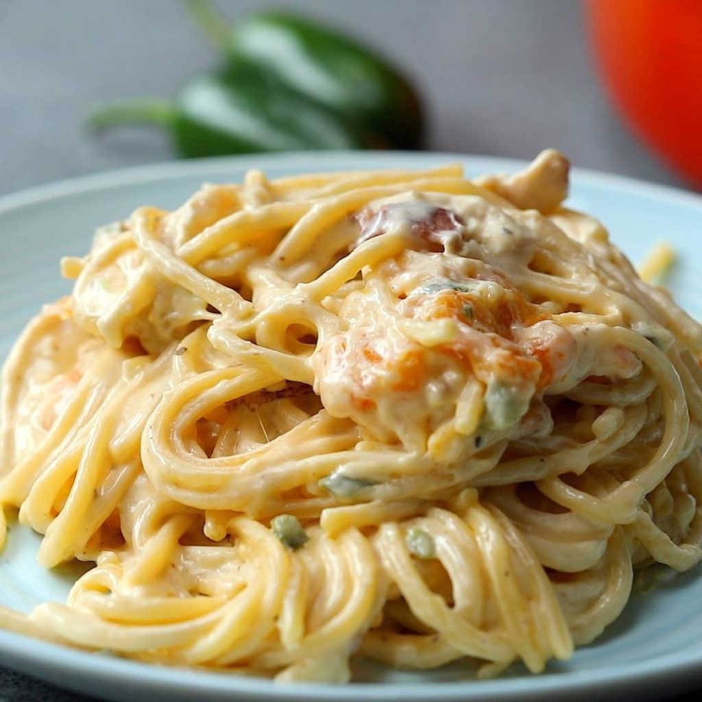 Baked Jalapeño Popper Chicken Spaghetti - Cooking TV Recipes