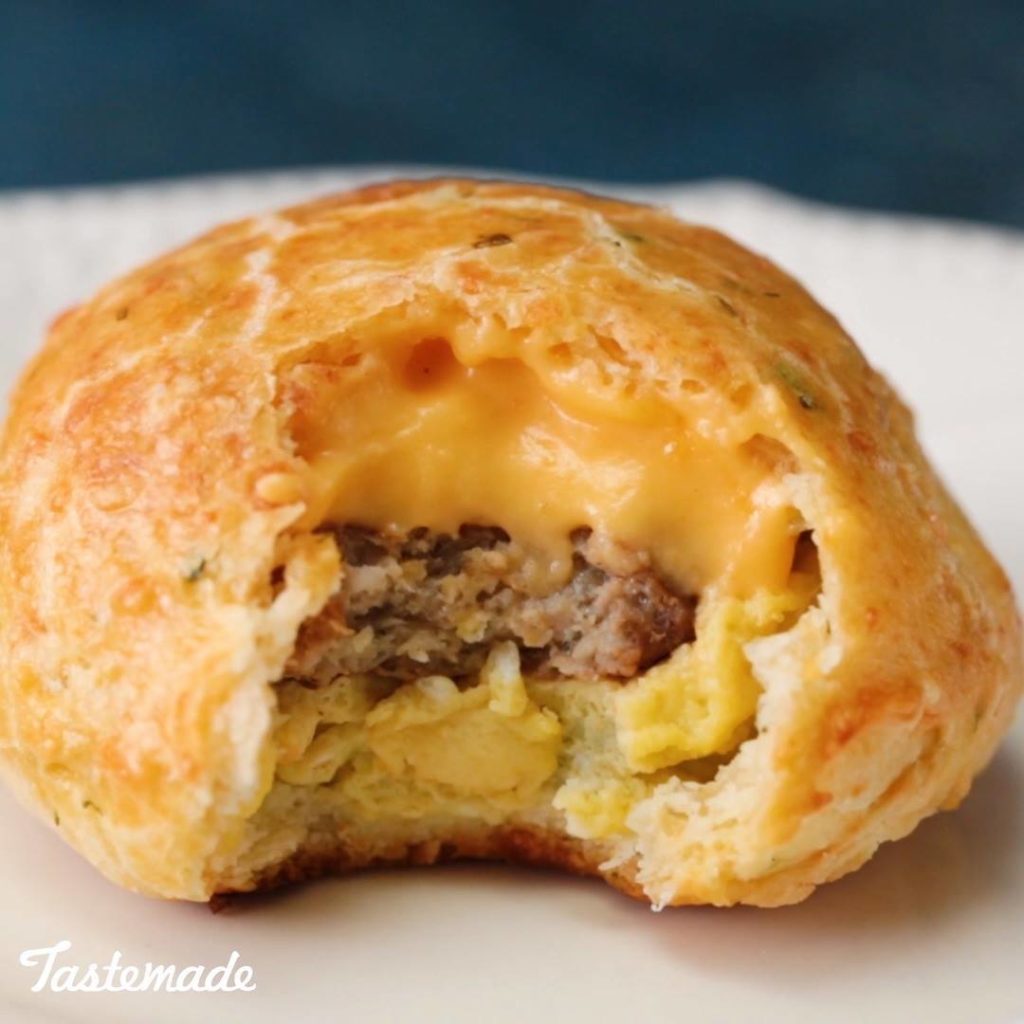 Sausage Egg And Cheese Stuffed Biscuits Cooking Tv Recipes