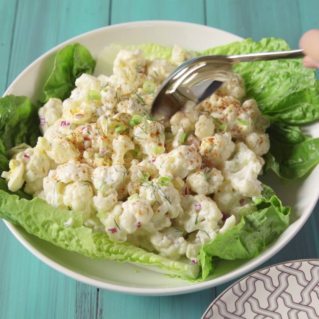Low-Carb Cauliflower "Potato" Salad. 