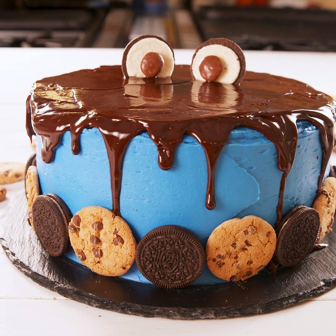 Cookie Monster Cake Cooking Tv Recipes