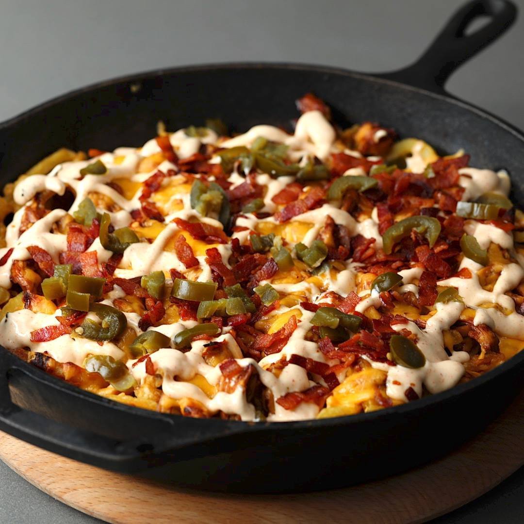 BBQ Chicken Ranch Loaded Fries - Cooking TV Recipes