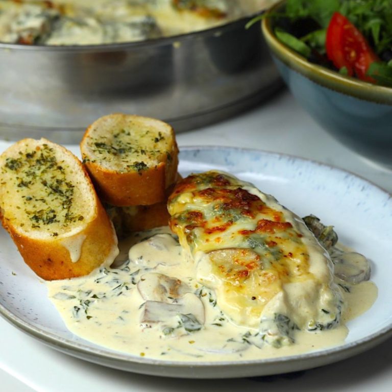 Creamy Parmesan Mushroom Chicken - Cooking TV Recipes