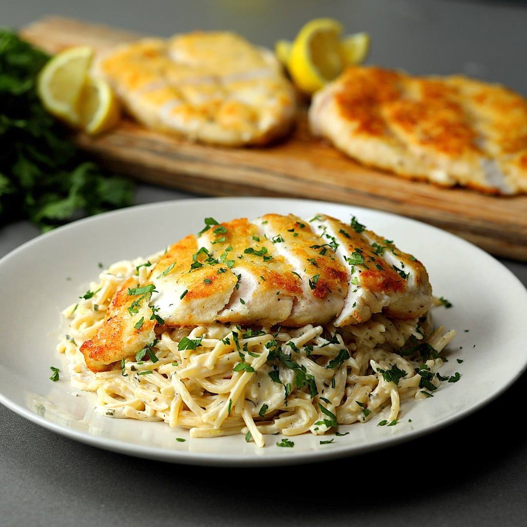 Crispy Chicken Lemon Spaghetti - Cooking TV Recipes