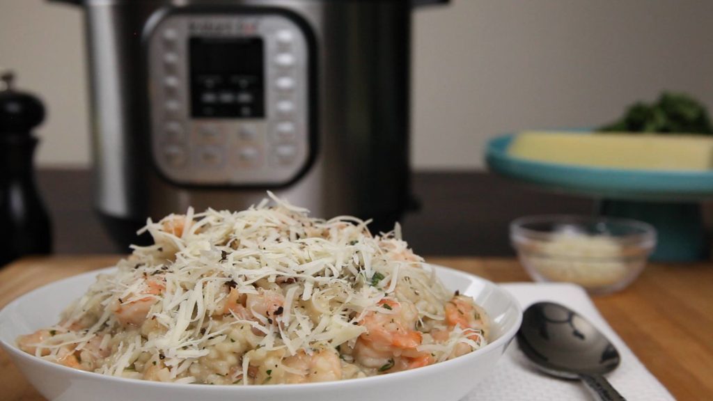 Instant Pot Asiago Shrimp Risotto - Cooking TV Recipes