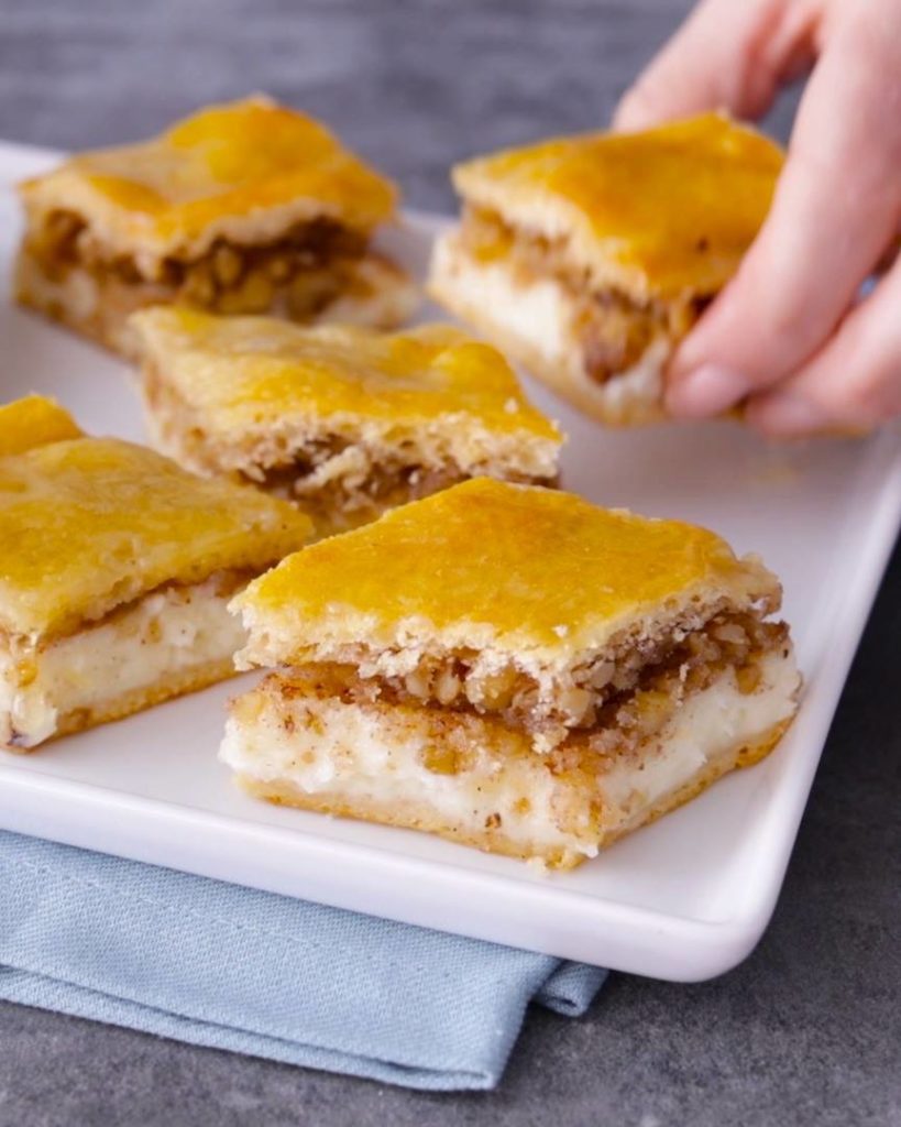 Baklava Cheesecake Bars - Cooking TV Recipes