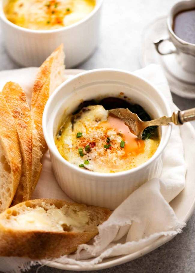 Baked Eggs with Mushrooms - Cooking TV Recipes