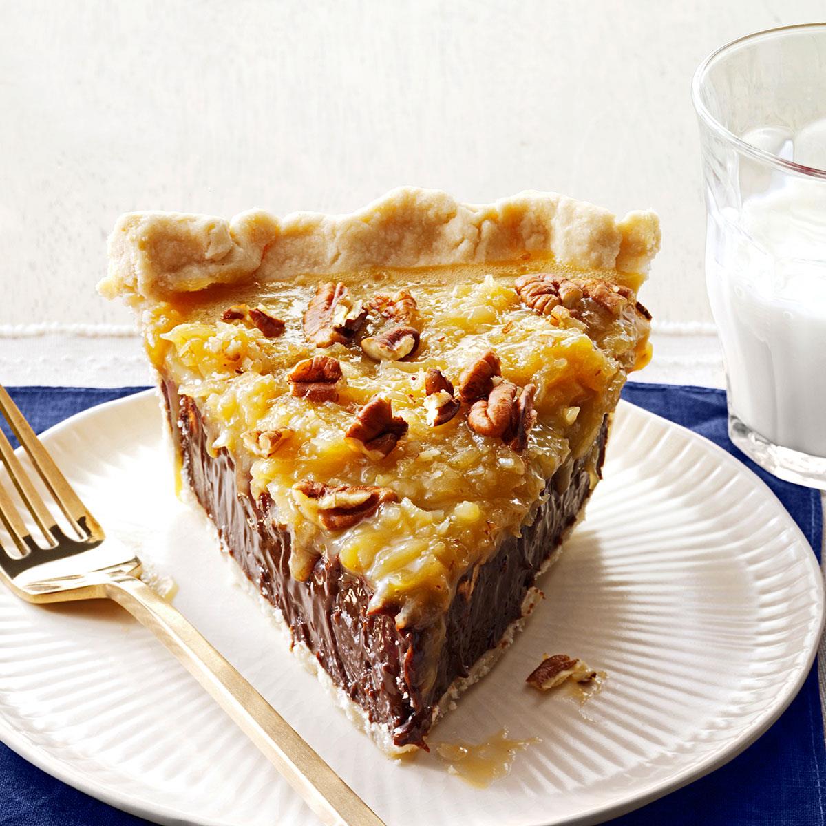 Coconut-Pecan German Chocolate Pie - Cooking TV Recipes
