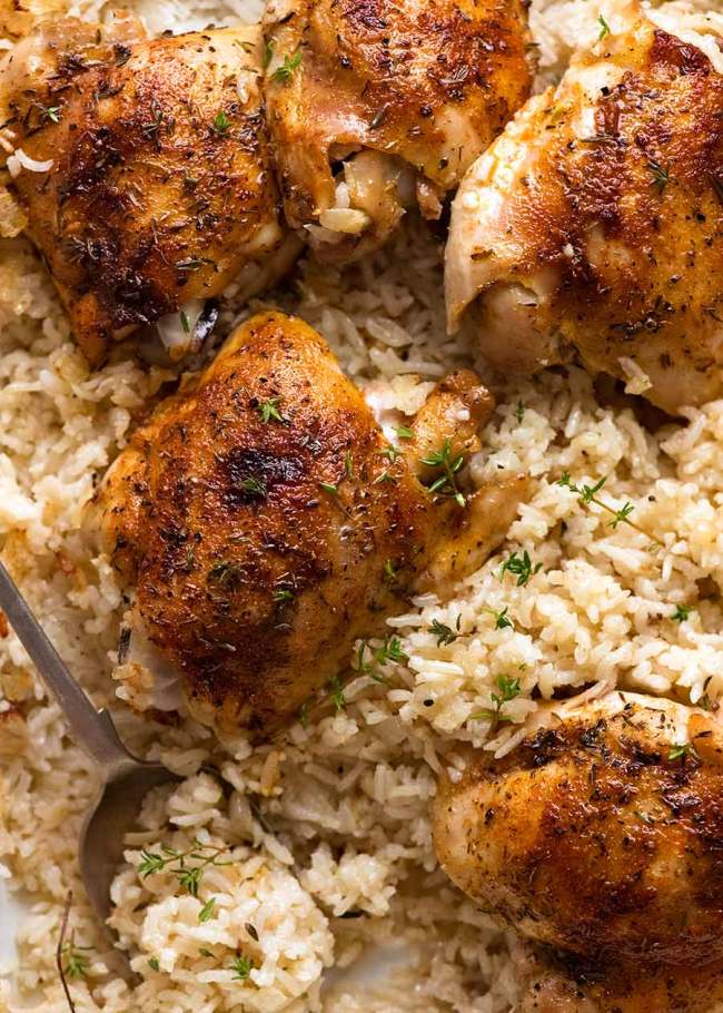 Oven Baked Chicken and Rice - Cooking TV Recipes