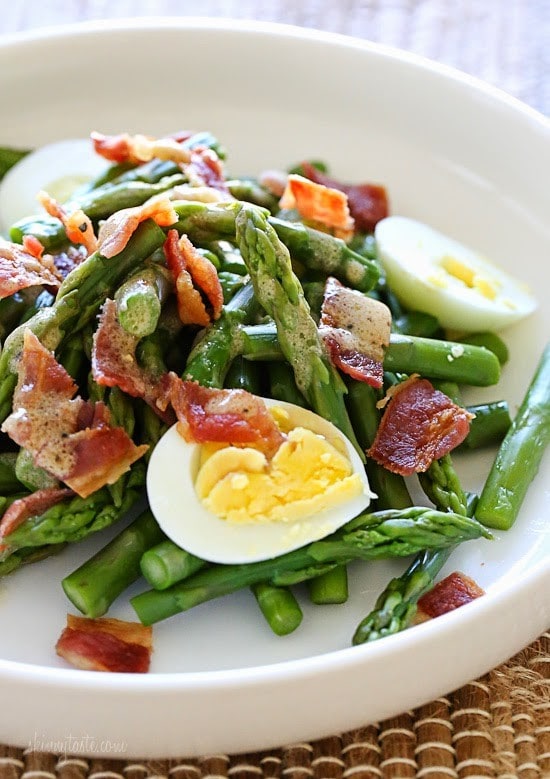 Asparagus Egg and Bacon Salad with Dijon Vinaigrette - Cooking TV Recipes